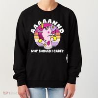 Funny Unicorn Puppet Aaaaand Why Should I Care Women's Sweatshirt thumb 0