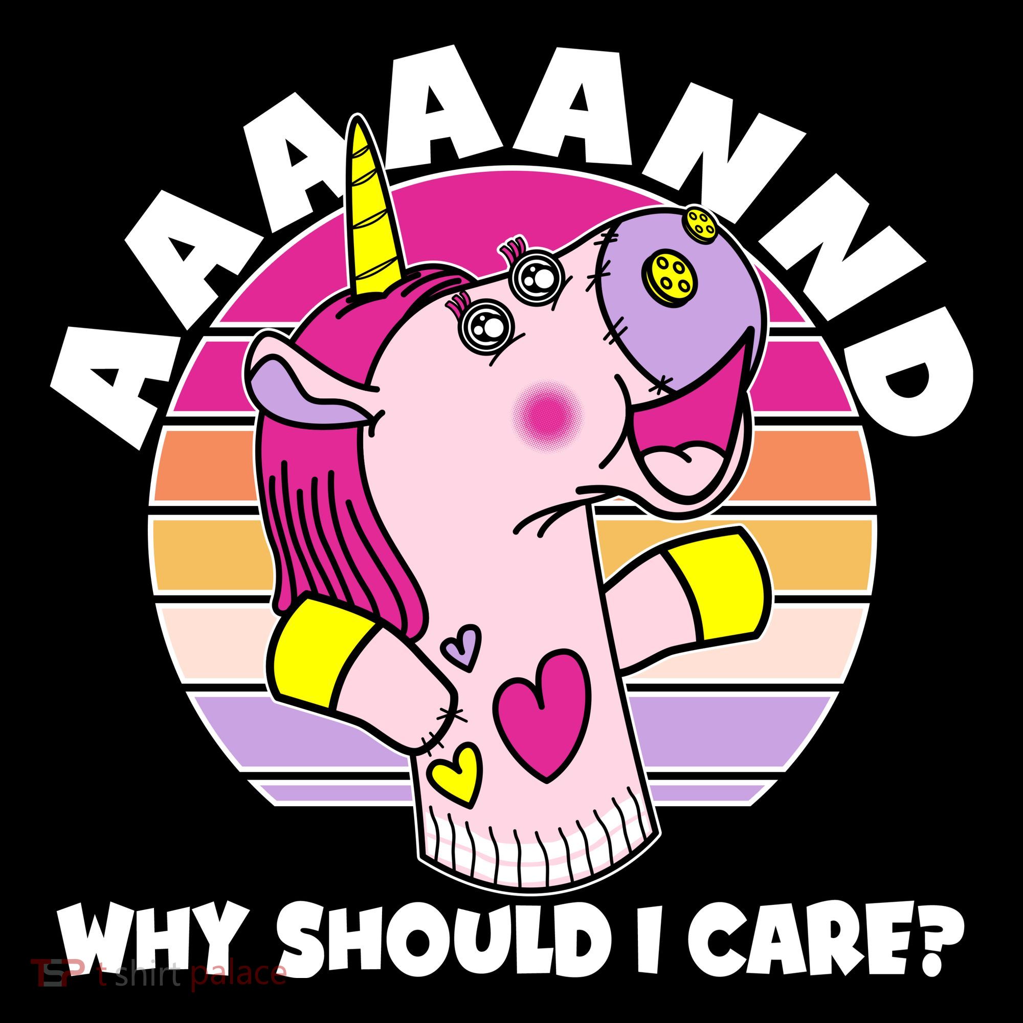 Funny Unicorn Puppet Aaaaand Why Should I Care Women's Hoodie