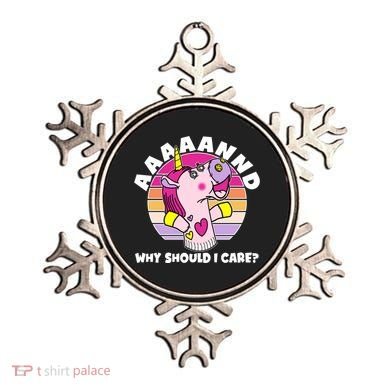 Funny Unicorn Puppet Aaaaand Why Should I Care Ornament