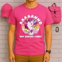 Funny Unicorn Puppet Aaaaand Why Should I Care T-Shirt thumb 6