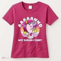 Funny Unicorn Puppet Aaaaand Why Should I Care Women's T-Shirt thumb 0