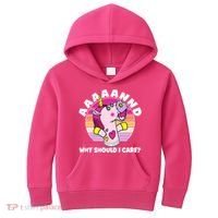 Funny Unicorn Puppet Aaaaand Why Should I Care Kids Hoodie thumb 0