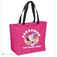 Funny Unicorn Puppet Aaaaand Why Should I Care Tote Bag thumb 2