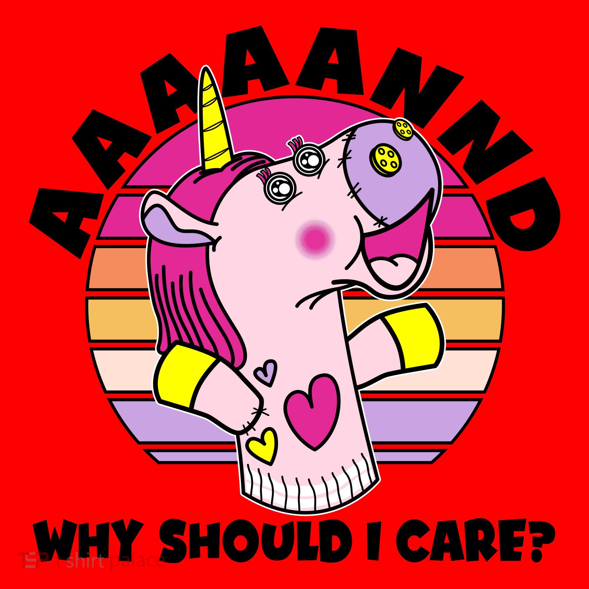 Funny Unicorn Puppet Aaaaand Why Should I Care Santa Hat