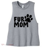 Fur Mom Women's Racerback Cropped Tank thumb 0