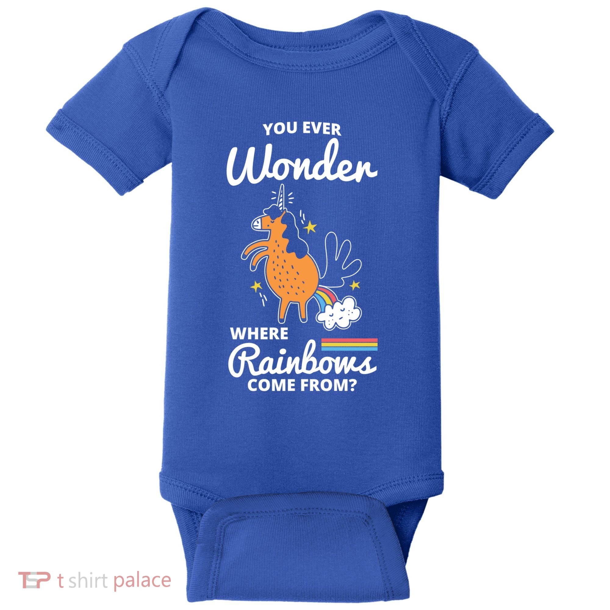 Fun Unicorn Rainbow Fart Poop Where Rainbows From Joke Gift Great Gift Baby Bodysuit