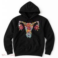 Floral Uterus Rights Feminist Hoodie thumb 0
