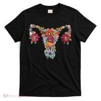 Floral Uterus Rights Feminist T-Shirt thumb 0