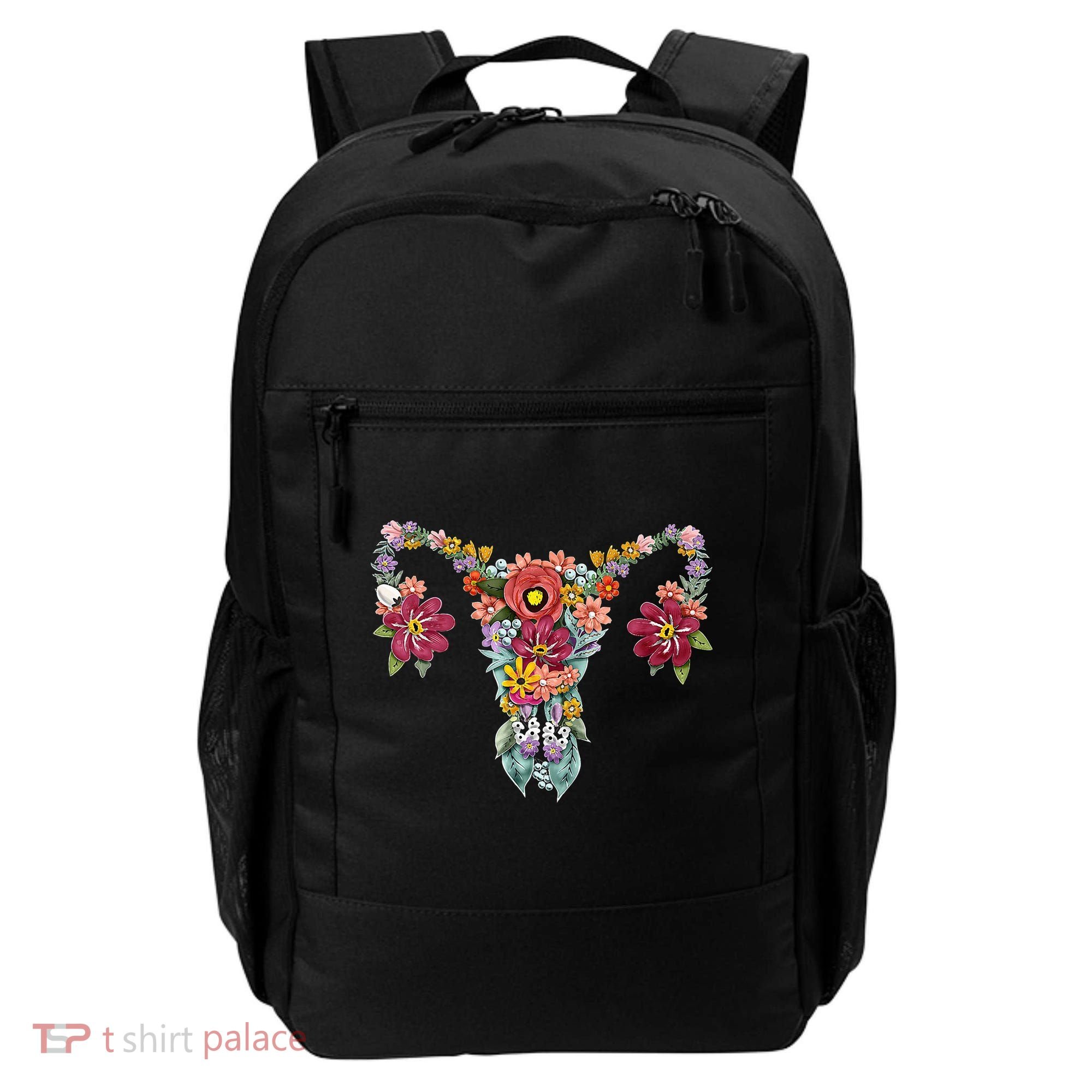 Floral Uterus Rights Feminist Backpack