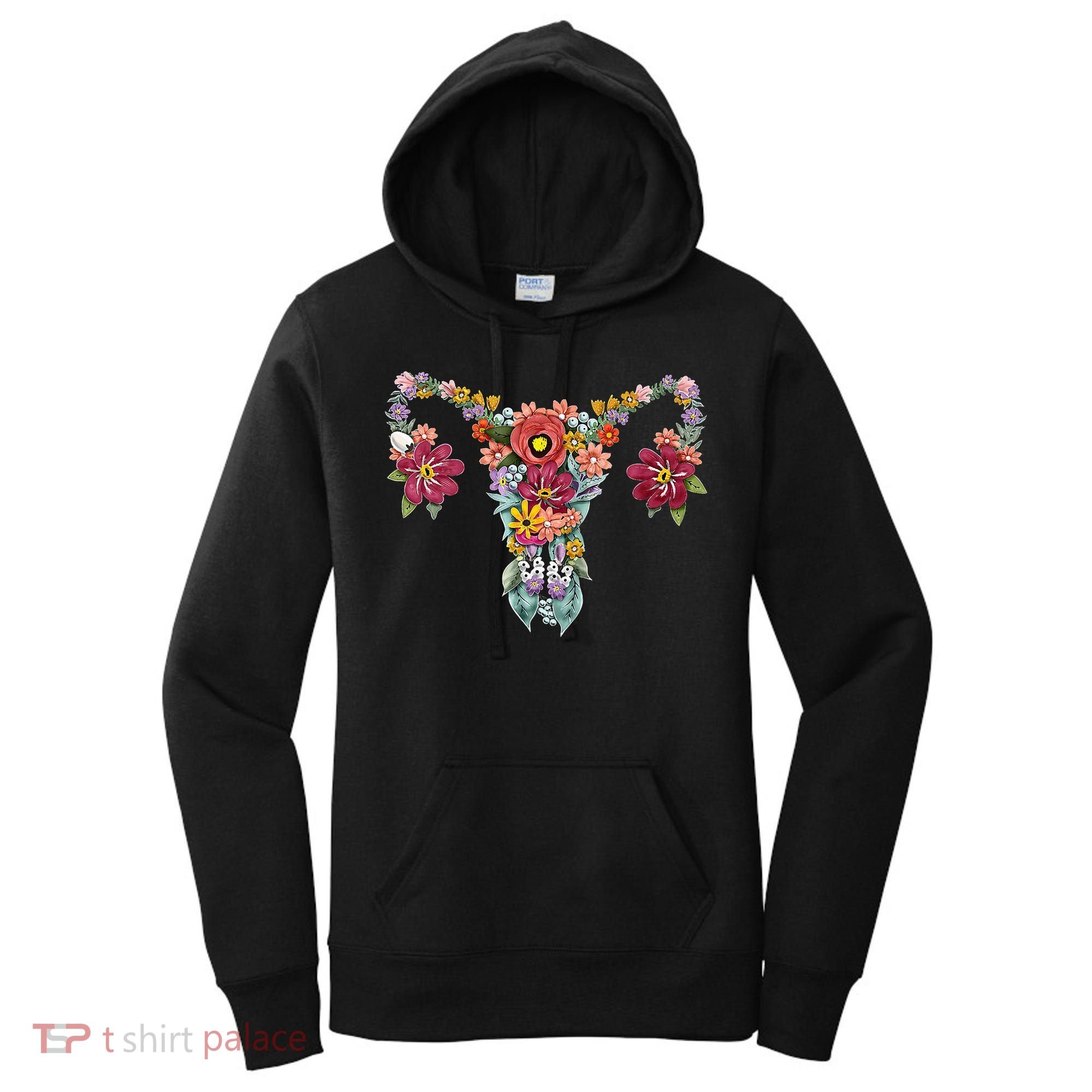 Floral Uterus Rights Feminist Women's Hoodie