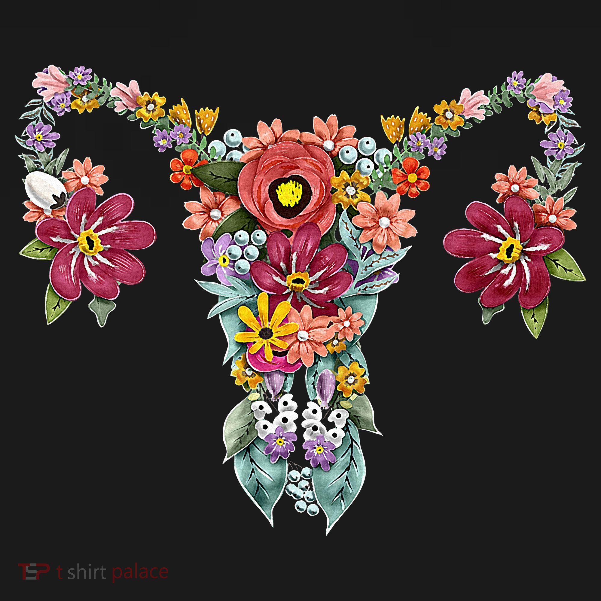 Floral Uterus Rights Feminist Women's Hoodie