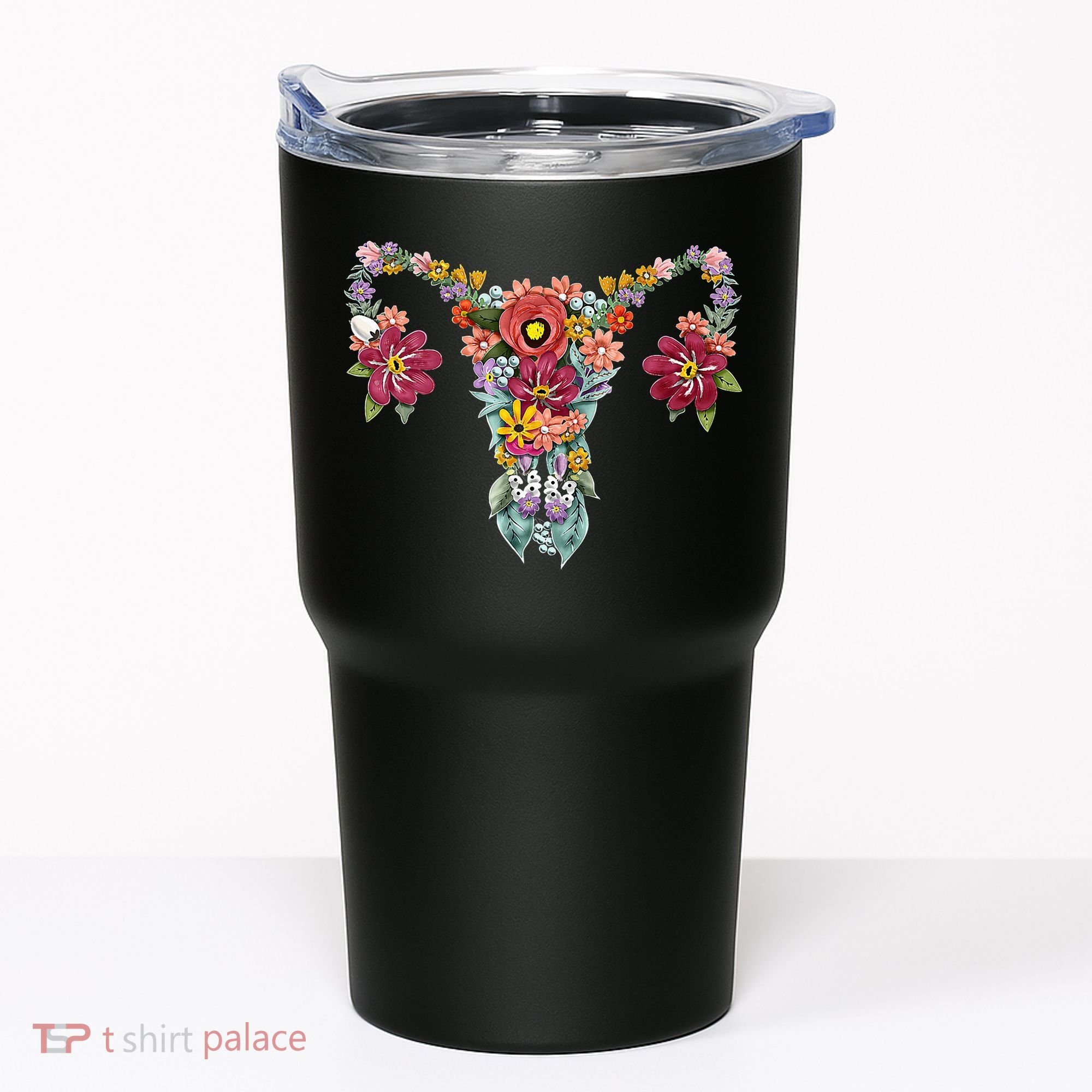Floral Uterus Rights Feminist Tumbler