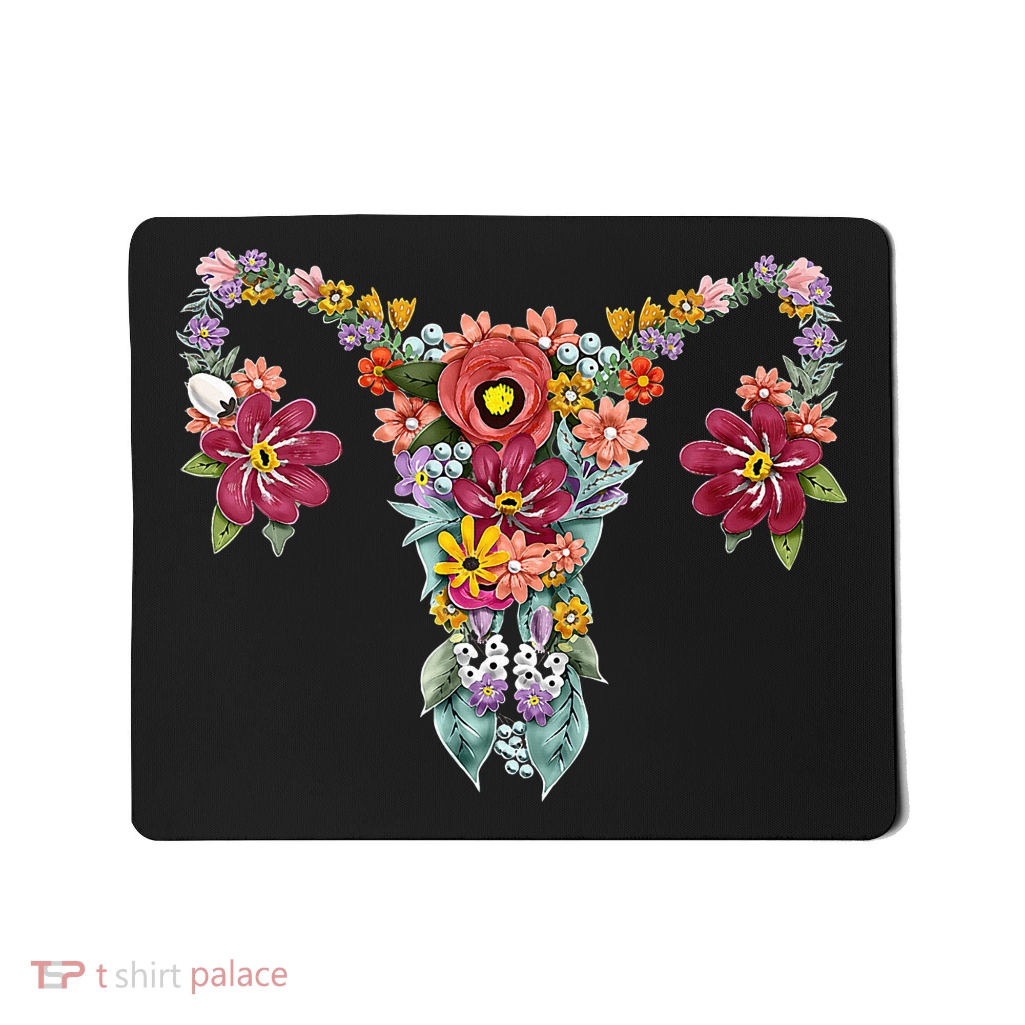 Floral Uterus Rights Feminist Mousepad