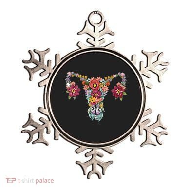 Floral Uterus Rights Feminist Ornament