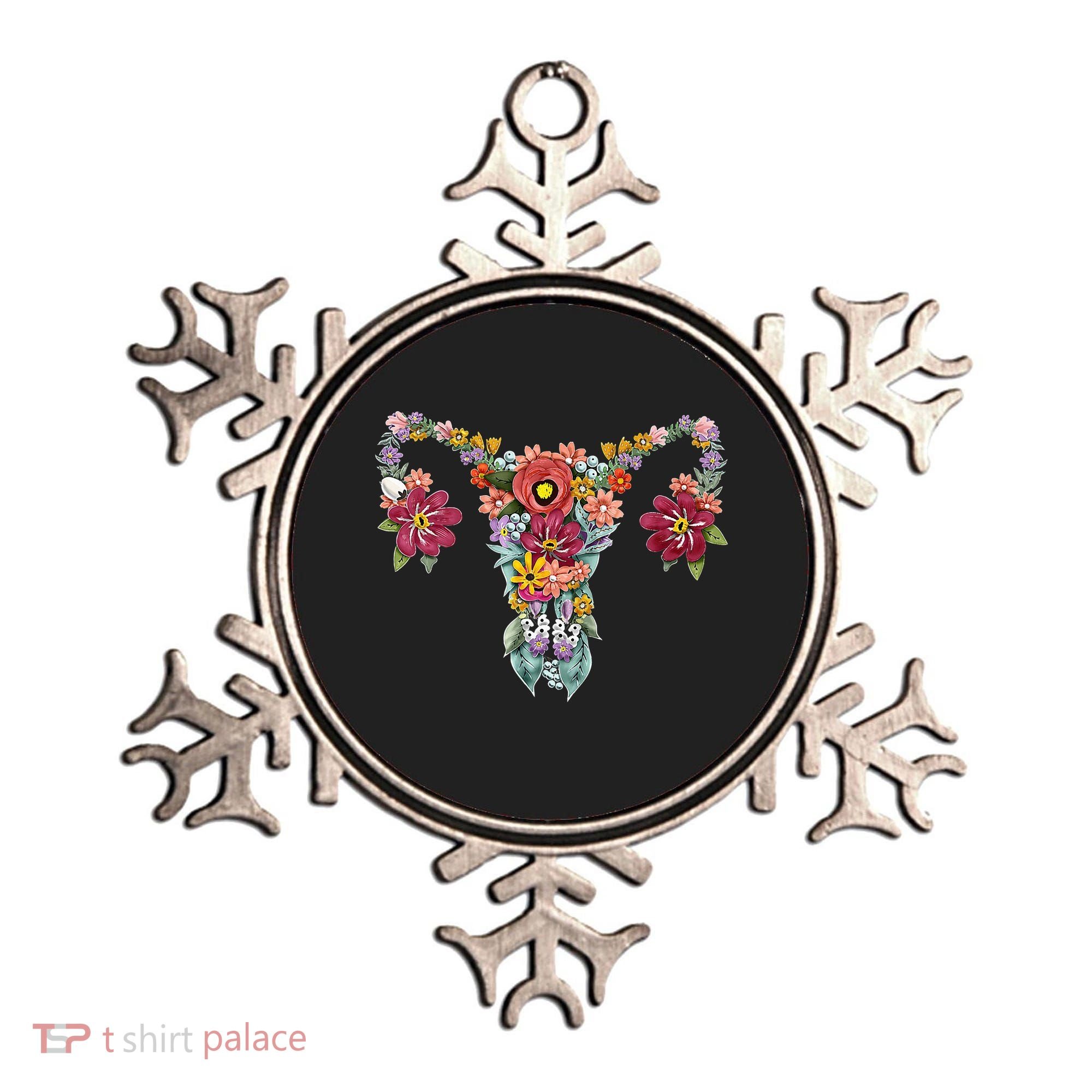 Floral Uterus Rights Feminist Ornament