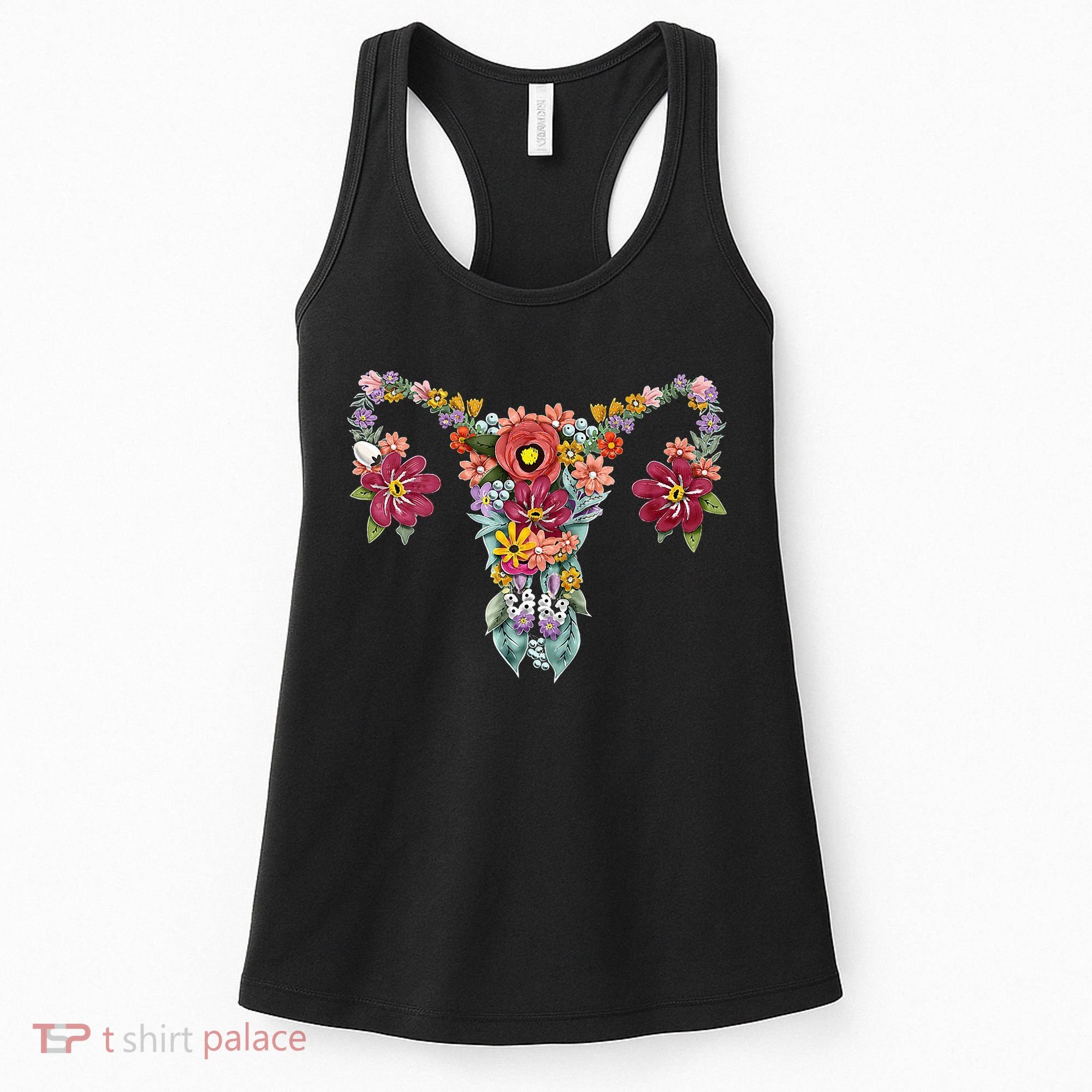 Floral Uterus Rights Feminist Women's Tank Top
