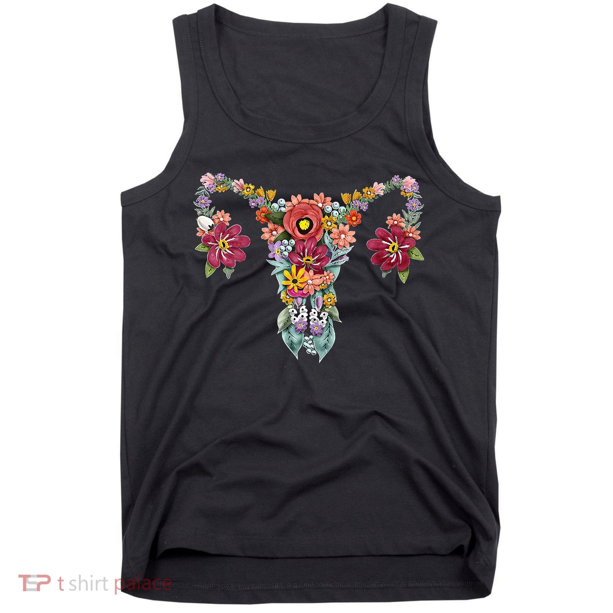 Floral Uterus Rights Feminist Tank Top