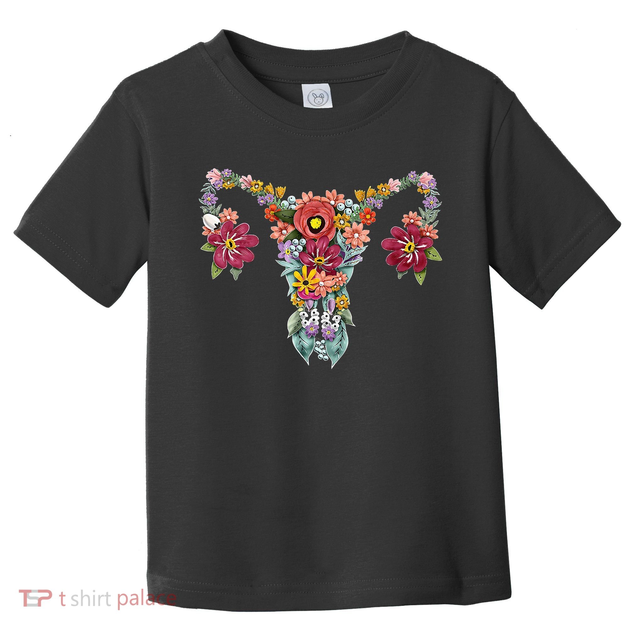 Floral Uterus Rights Feminist Toddler T-Shirt