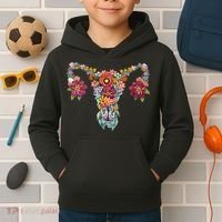 Floral Uterus Rights Feminist Kids Hoodie thumb 2