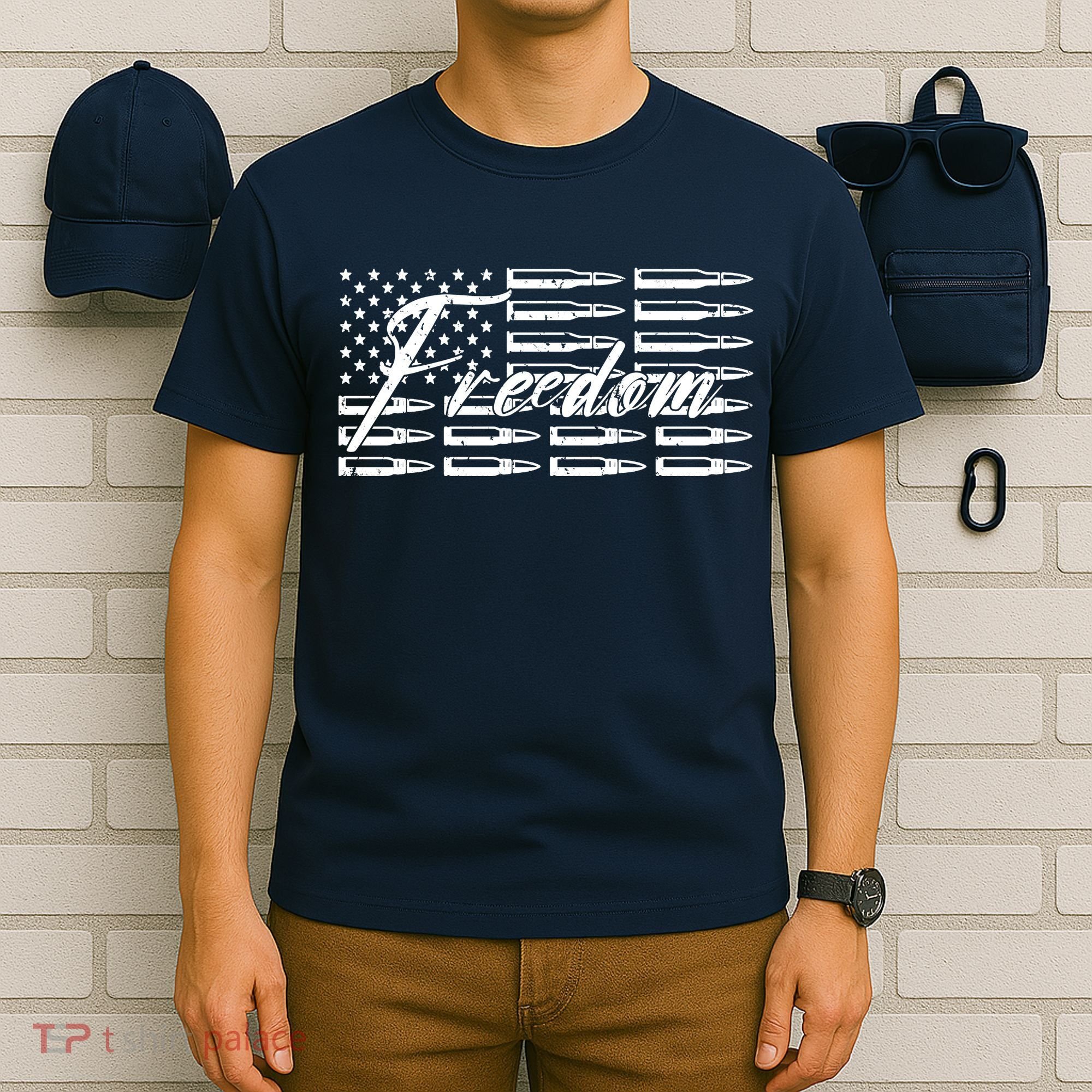 Freedom United States Gun Bullets T-Shirt