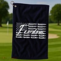 Freedom United States Gun Bullets Golf Towel thumb 1