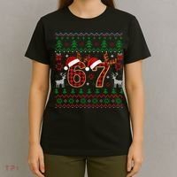 Funny Ugly Sweater 67 Christmas T-Shirt thumb 4