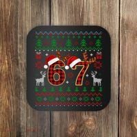 Funny Ugly Sweater 67 Christmas Coaster thumb 0