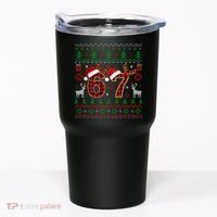 Funny Ugly Sweater 67 Christmas Tumbler thumb 0