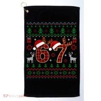 Funny Ugly Sweater 67 Christmas Golf Towel thumb 0