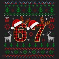 Funny Ugly Sweater 67 Christmas Golf Towel thumb 3