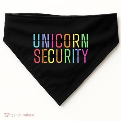 Funny Unicorn Security Halloween Mom Daughter USA-Made Doggie Bandana