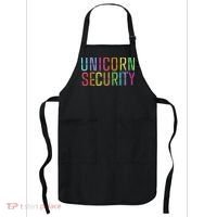 Funny Unicorn Security Halloween Mom Daughter Apron thumb 0