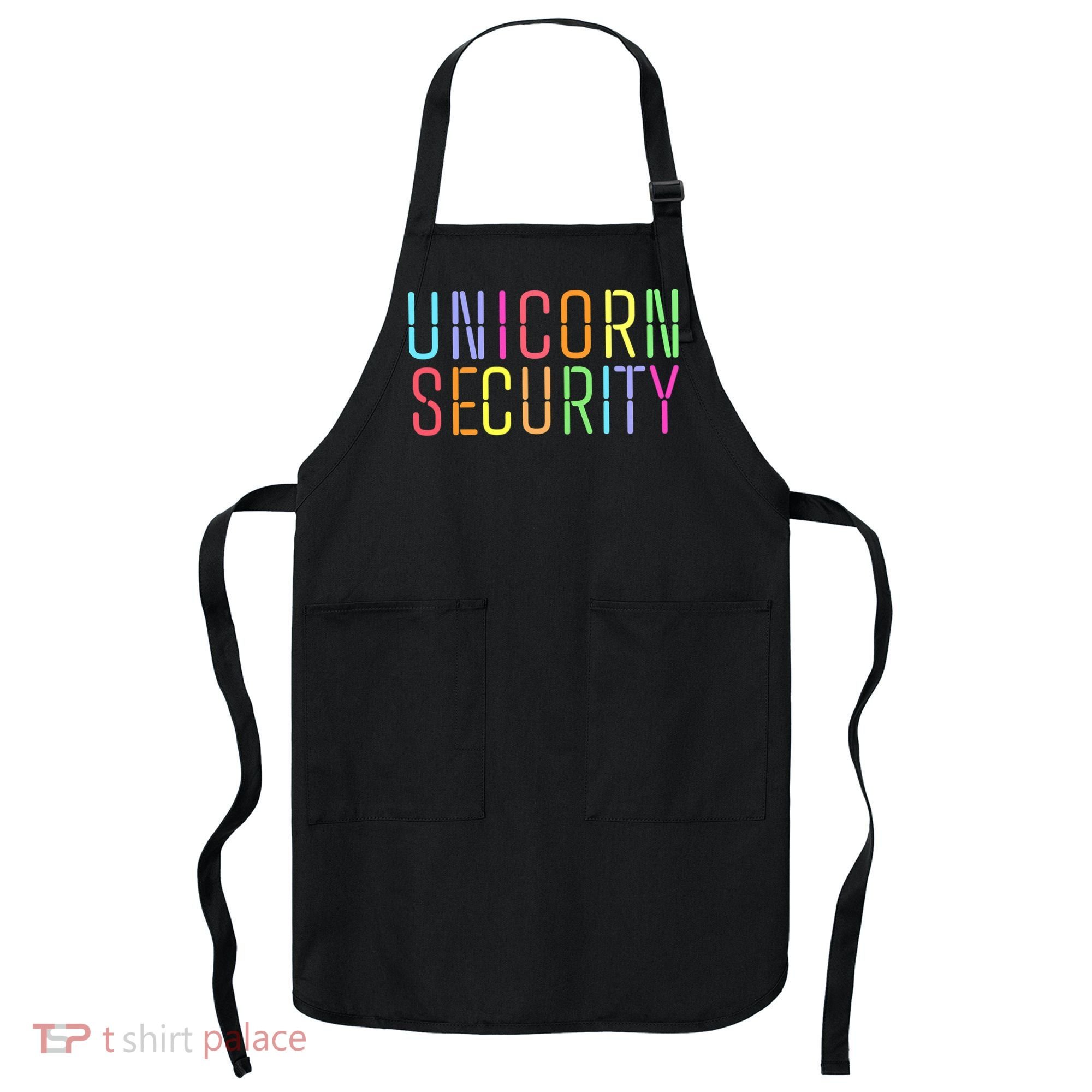 Funny Unicorn Security Halloween Mom Daughter Apron