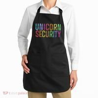 Funny Unicorn Security Halloween Mom Daughter Apron thumb 2