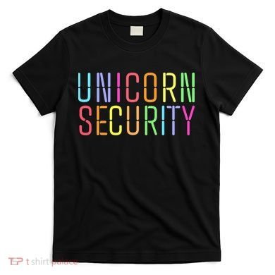 Funny Unicorn Security Halloween Mom Daughter T-Shirt
