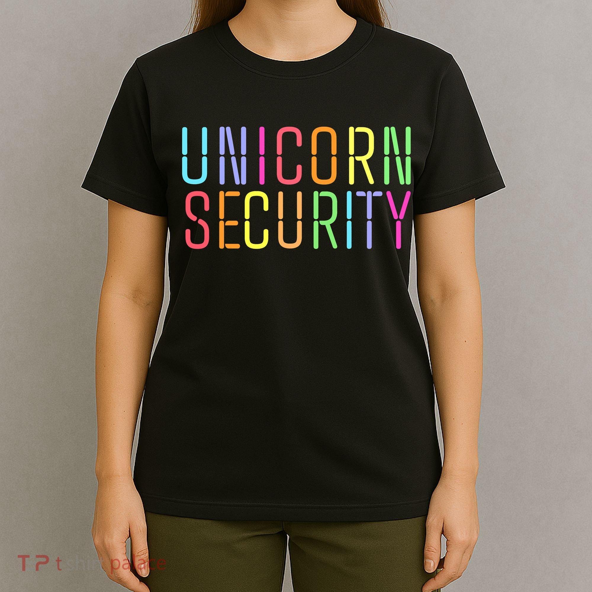 Funny Unicorn Security Halloween Mom Daughter T-Shirt