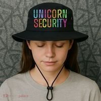 Funny Unicorn Security Halloween Mom Daughter Bucket Hat thumb 3