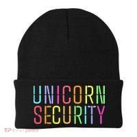 Funny Unicorn Security Halloween Mom Daughter Beanie thumb 0
