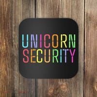 Funny Unicorn Security Halloween Mom Daughter Coaster thumb 0