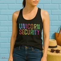 Funny Unicorn Security Halloween Mom Daughter Women's Tank Top thumb 2