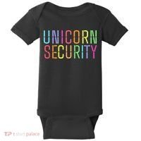 Funny Unicorn Security Halloween Mom Daughter Baby Bodysuit thumb 0