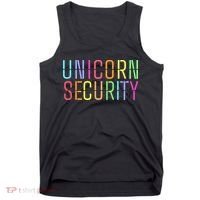 Funny Unicorn Security Halloween Mom Daughter Tank Top thumb 0