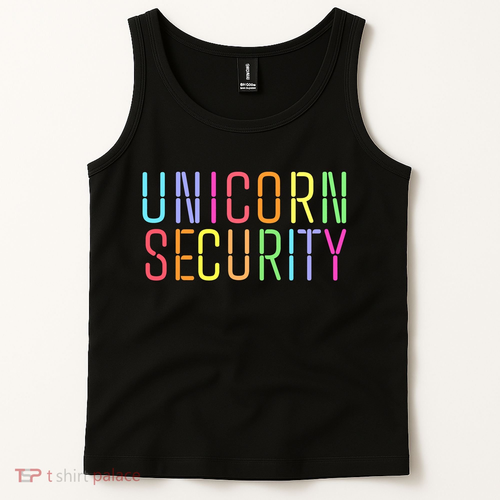 Funny Unicorn Security Halloween Mom Daughter Tank Top