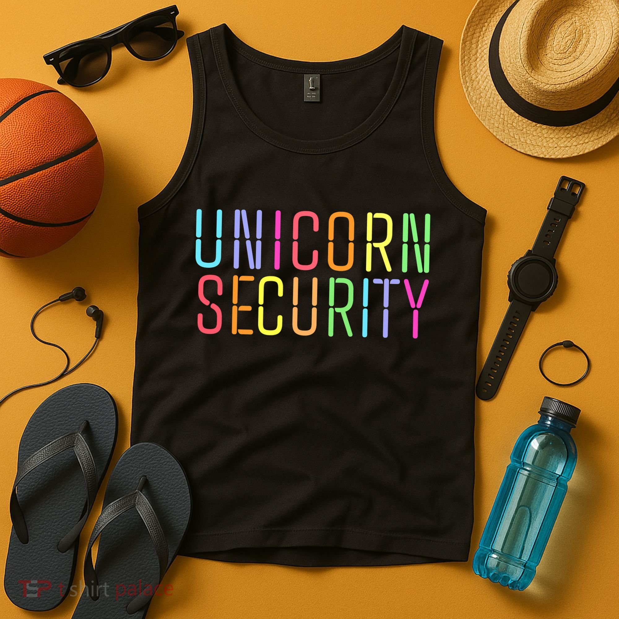 Funny Unicorn Security Halloween Mom Daughter Tank Top