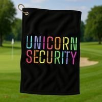 Funny Unicorn Security Halloween Mom Daughter Golf Towel thumb 1