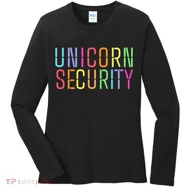 Funny Unicorn Security Halloween Mom Daughter Women's Long Sleeve Shirt