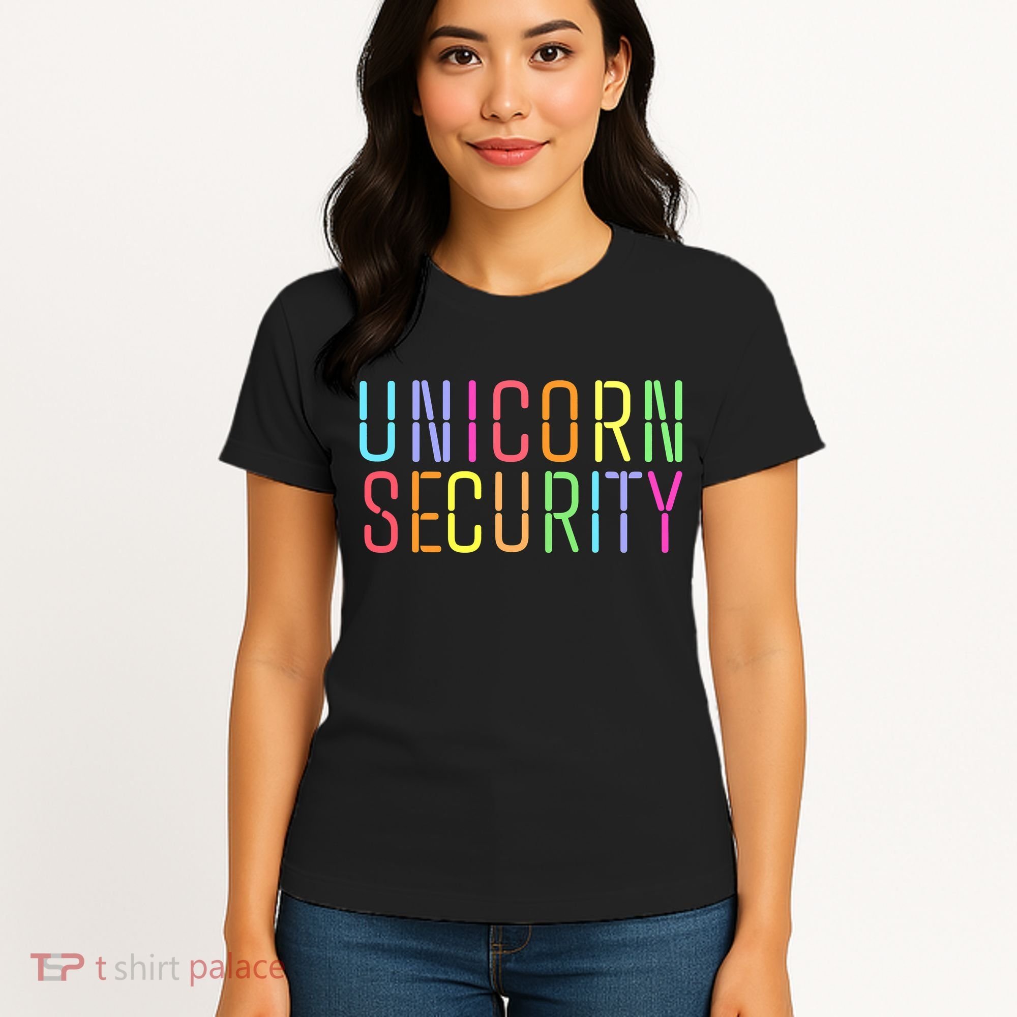 Funny Unicorn Security Halloween Mom Daughter Women's T-Shirt