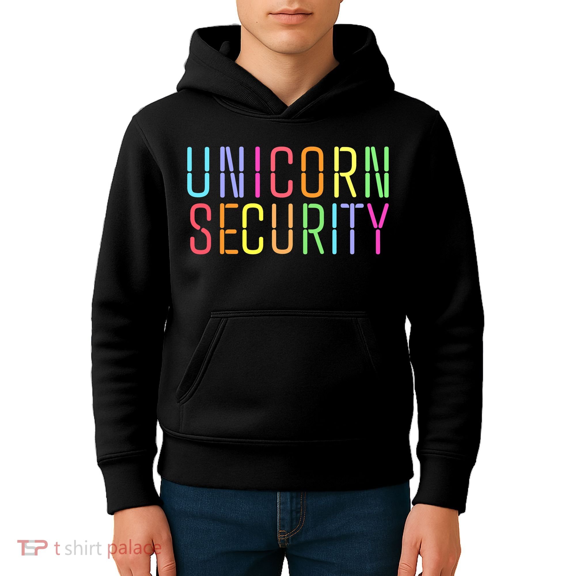 Funny Unicorn Security Halloween Mom Daughter Kids Hoodie