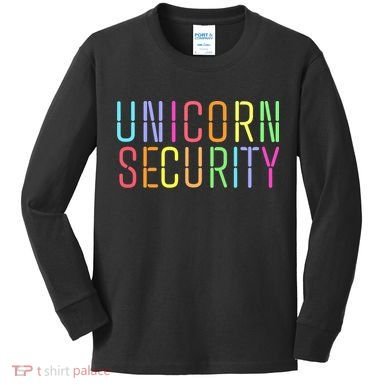 Funny Unicorn Security Halloween Mom Daughter Kids Long Sleeve Shirt