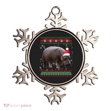 Funny Ugly Sweater Xmas Animals Christmas Hippo Lover Gift Ornament